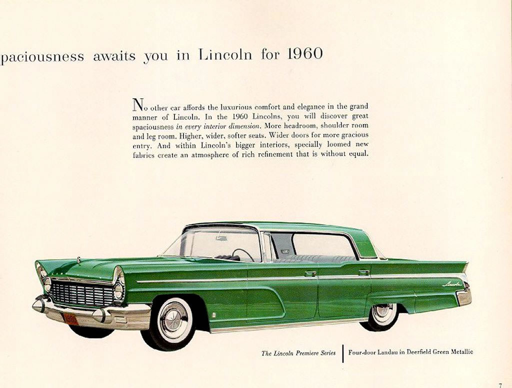 1960 Lincoln Brochure Page 3